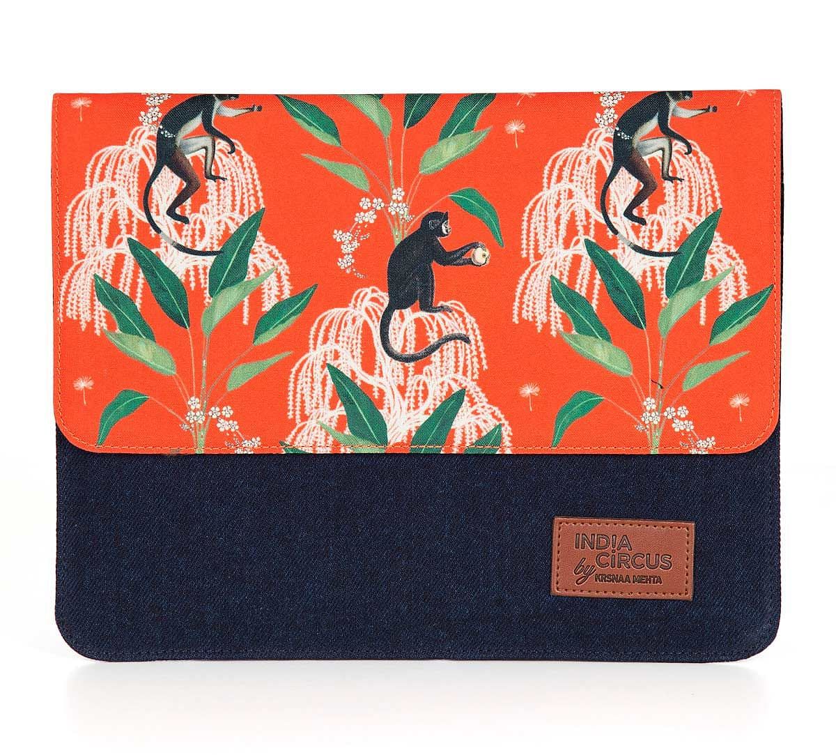 India Circus Monkey Games Denim iPad Sleeve