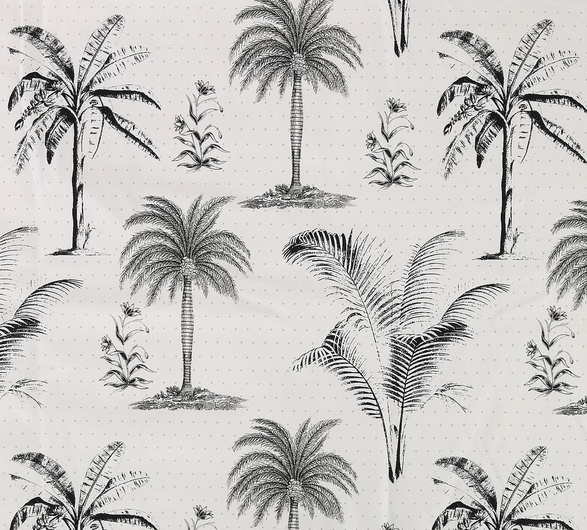 India Circus Monochrome Palms Door Curtain