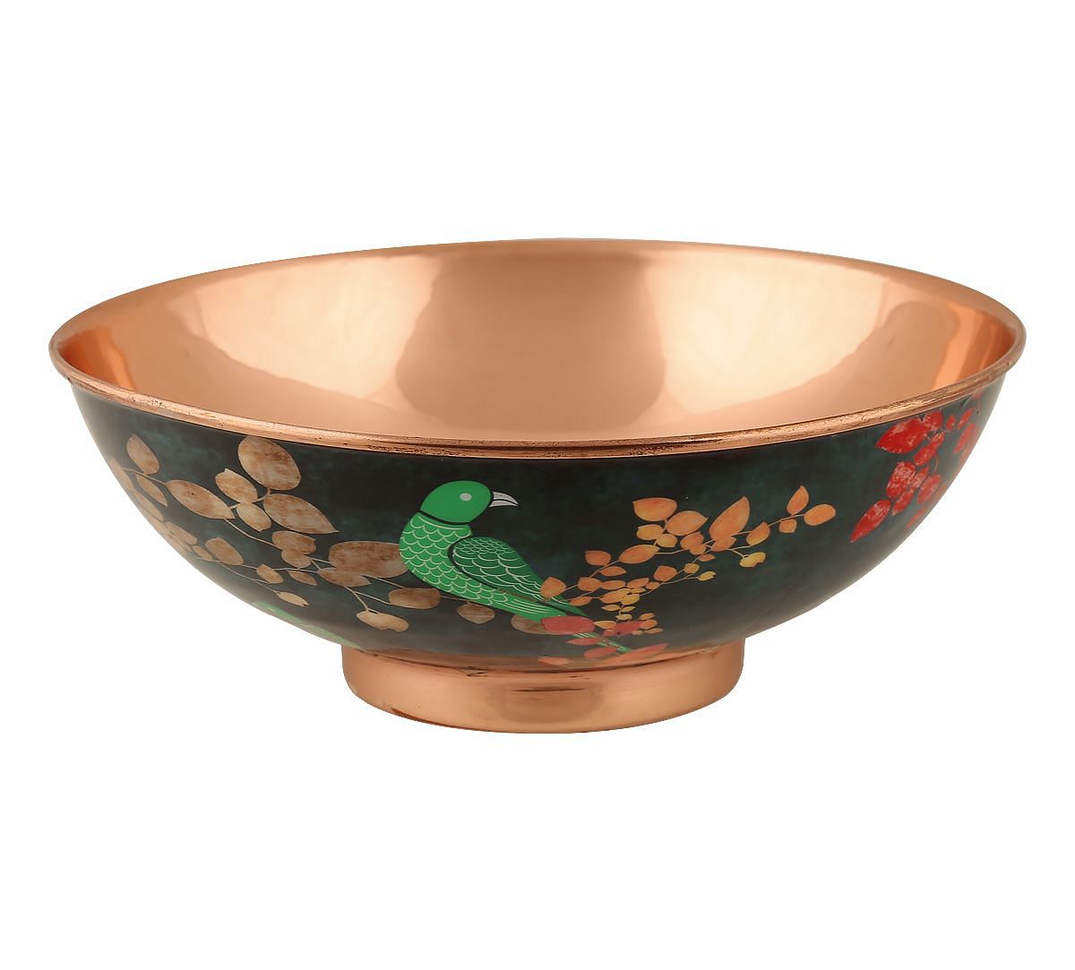 India Circus Parrots of the night Copper Bowl