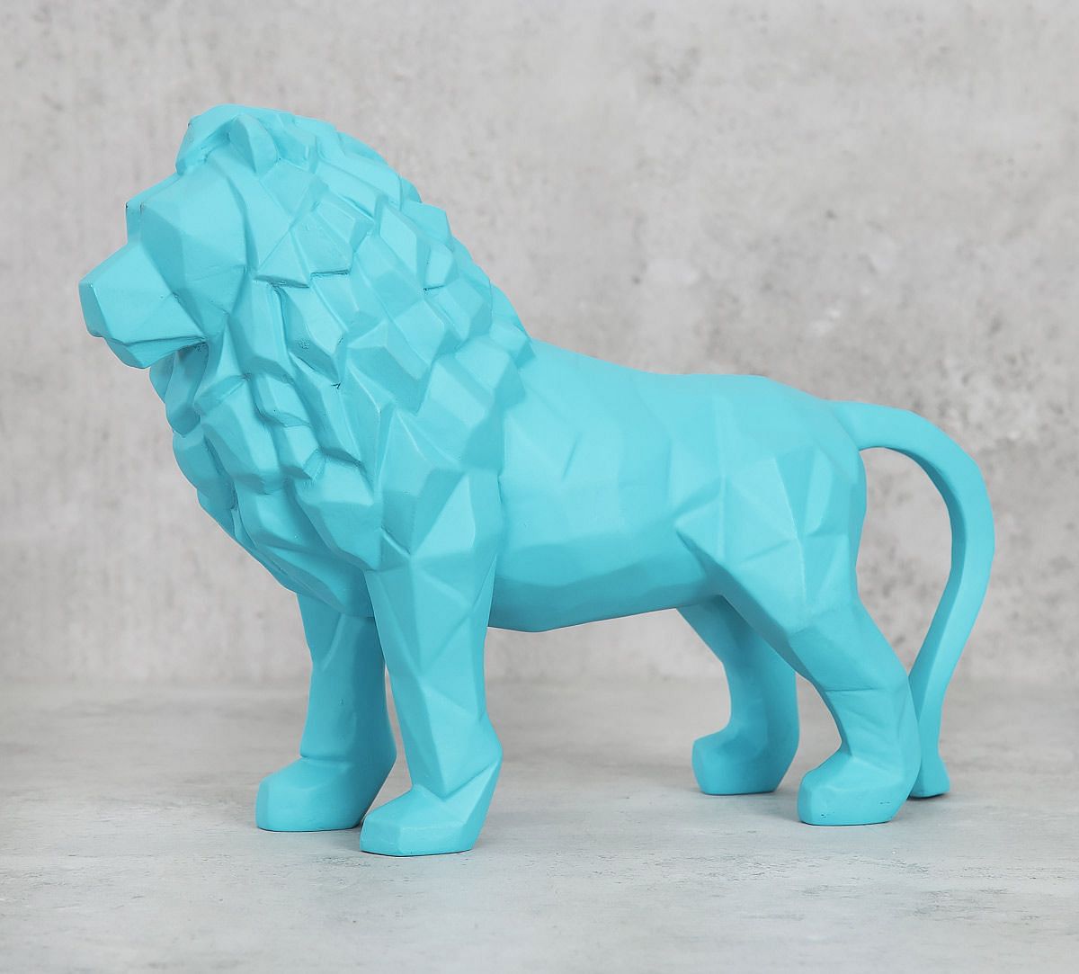 India Circus Sky Blue King of Beasts Figurine