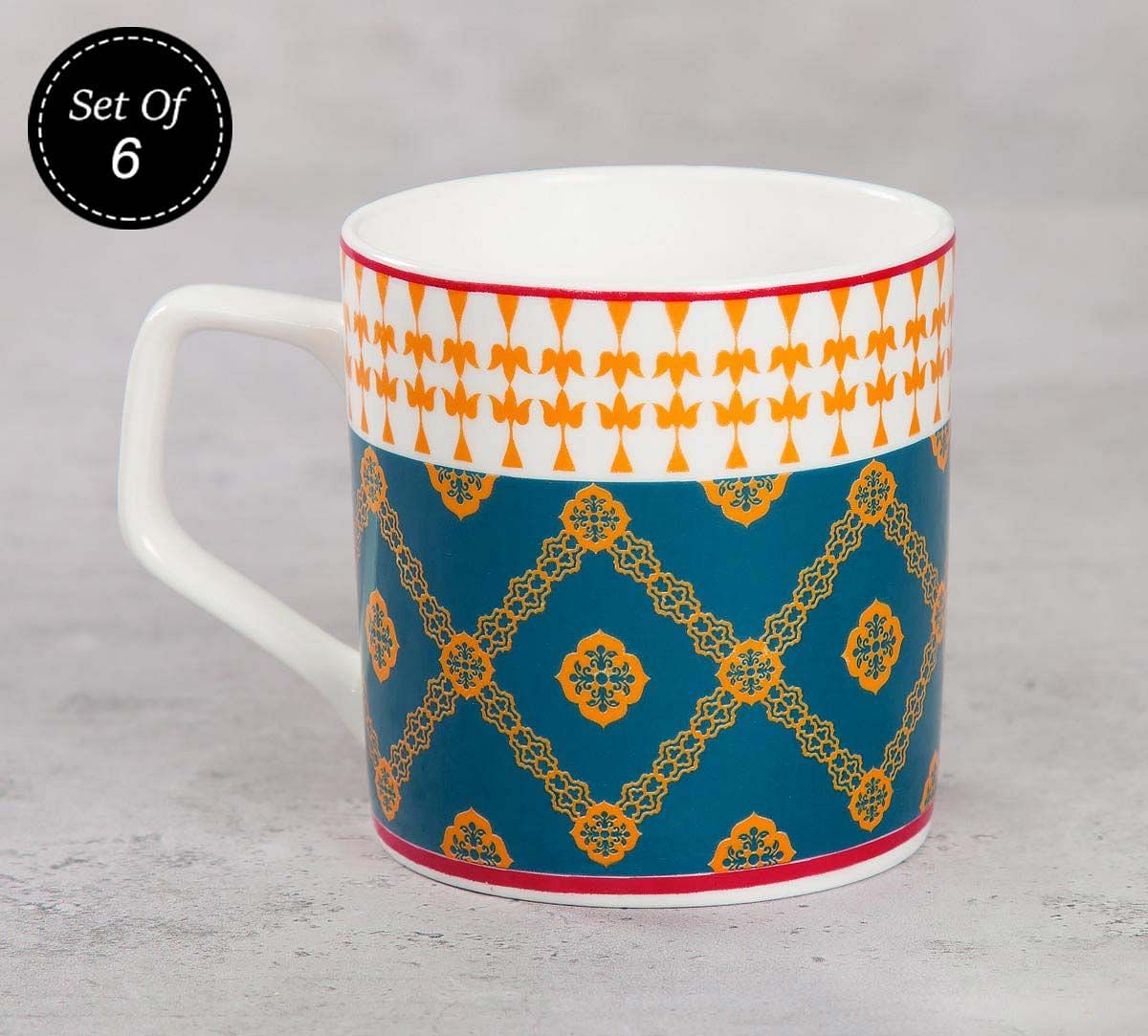 India Circus Swirling Safari Mug (Set of 6)