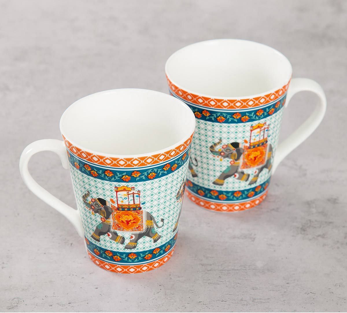 India Circus Swirling Safari Zing Mug (Set of 2)