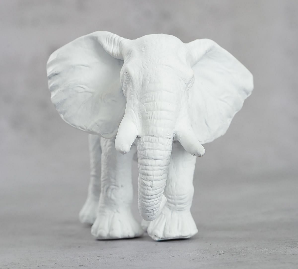 India Circus White Baby Elephant Figurine