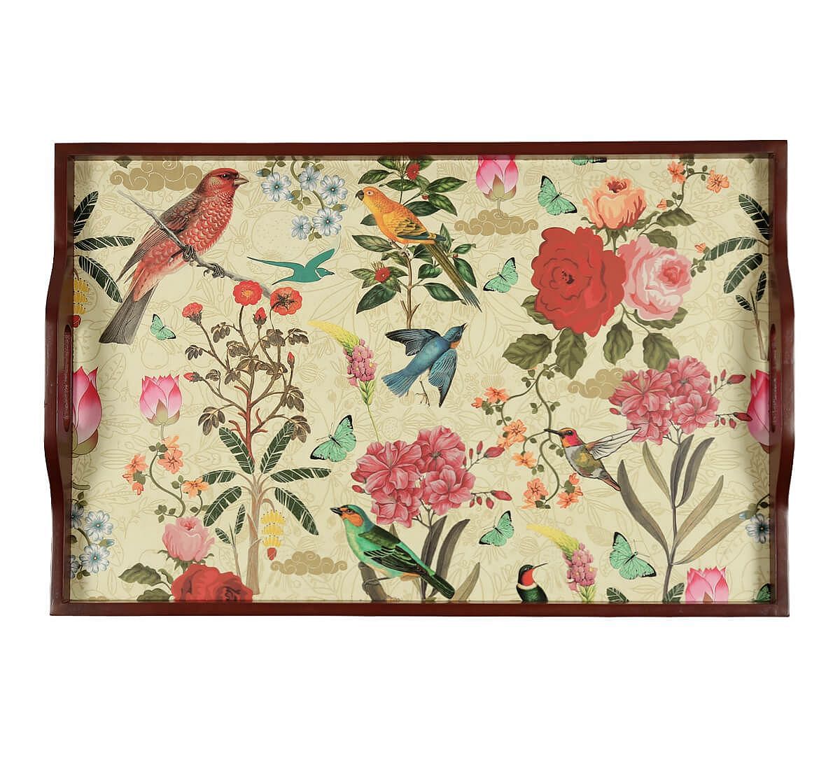 India Circus by Krsnaa Mehta Bird Land Tray Table