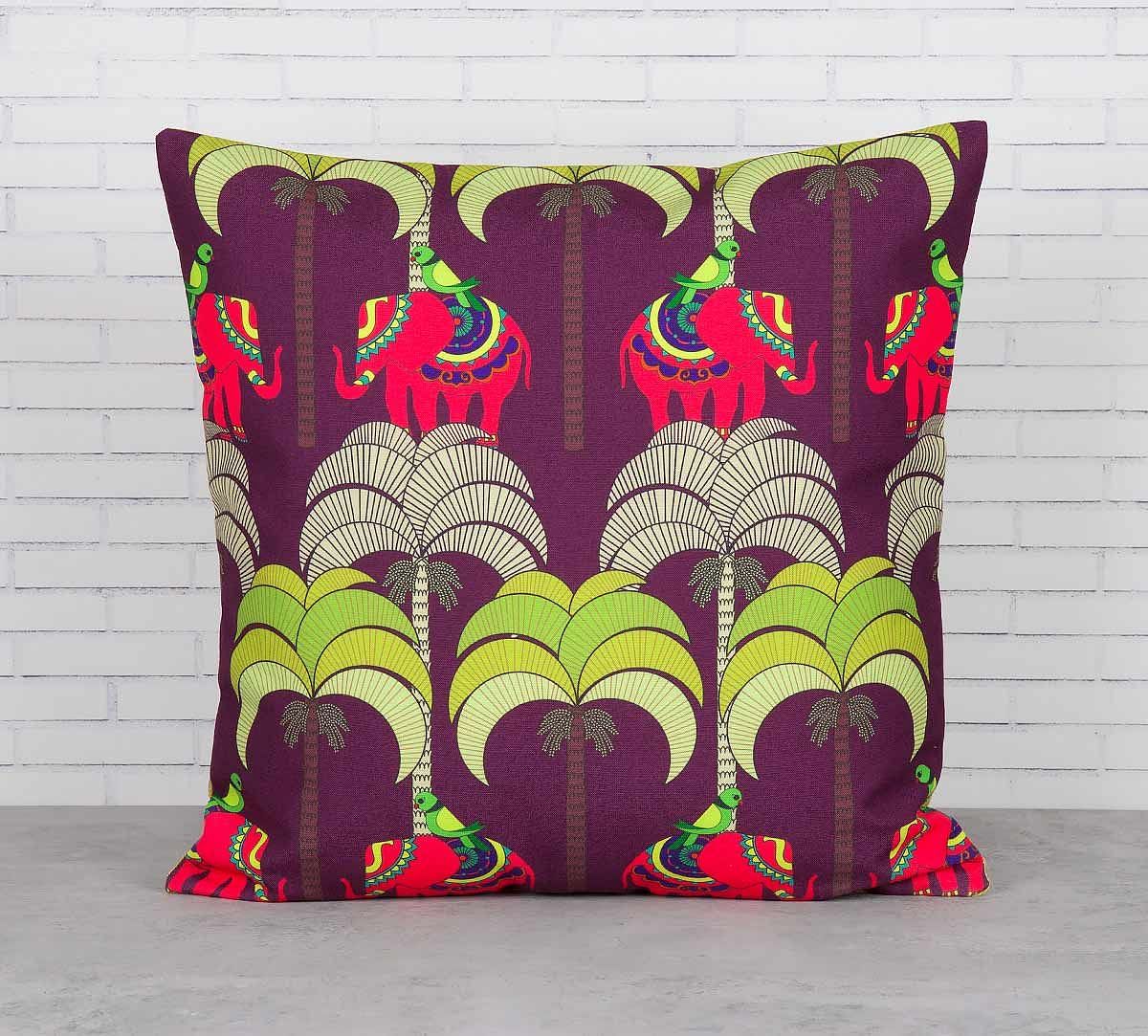 India Circus Palmeria Tusker Reiteration Cushion Cover