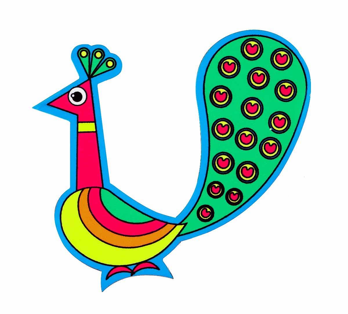 Perky Peafowl MDF Fridge Magnet