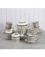 India Circus Artisans Impression Tea Cup & Saucer Set of 17 pcs