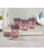 India Circus by Krsnaa Meha Blushed Palmeria Chai Glass Set of 4