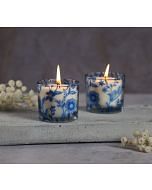 India Circus by Krsnaa Mehta Blaue Blume Cylindrical Candle Votive Set of 2