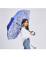 India Circus by Krsnaa Mehta Blaue Blume Reversible Umbrella