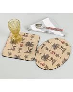 India Circus by Krsnaa Mehta Chevron Palms Trivet Set of 2