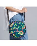 India Circus by Krsnaa Mehta Cyanic Pop Burst Round Crossbody Bag