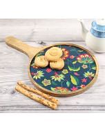 India Circus by Krsnaa Mehta Cyanic Pop Burst Round Serving Platter