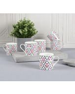 India Circus by Krsnaa Mehta Floral Fusion Mug Set of 6