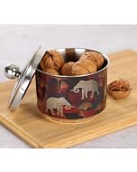 India Circus by Krsnaa Mehta Gallant Tusker Steel Bowl with Lid