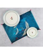 India Circus by Krsnaa Mehta Legend of the Cranes Micro Velvet Table Mats Set of 6