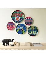 India Circus by Krsnaa Mehta Mathuras Mischief Wall Decor Plates Set of 5