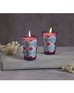 India Circus by Krsnaa Mehta Mughal Jhali Conical Candle Votive Set of 2