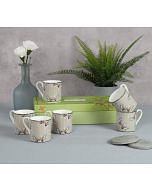 India Circus by Krsnaa Mehta Nature's Bloom Melon Mug Set of 6