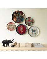 India Circus by Krsnaa Mehta Pegasus of Greece Wall Decor Plates Set of 5