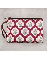 India Circus by Krsnaa Mehta Poppy Flower Scarlet Utility Pouch