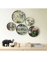 India Circus by Krsnaa Mehta Tropical Aves Wall Decor Plates Set of 5