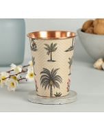 India Circus Chevron Palms Copper Tumbler