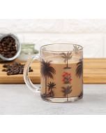 India Circus Chevron Palms Glass Mug