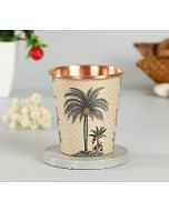 India Circus Chevron Palms Small Copper Tumbler