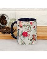 India Circus Feathered Garden Beige Coffee Mug