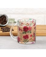 India Circus Floral Galore Glass Mug