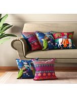 India Circus Krishna Baugh Cushion Cover Set of 5