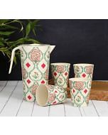 India Circus by Krsnaa Mehta Lattice Blooms Bamboo Jug Set