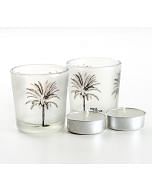 India Circus Palm Parade Tea Light Holder Set of 2