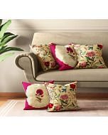 India Circus Poppy Bird Land Cushion Cover Set of 5