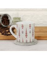 India Circus Poppy Conifer Beige Espresso Mug