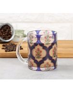 India Circus Poppy Flower Glass Mug