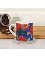 India Circus Red Blooms Espresso Mug