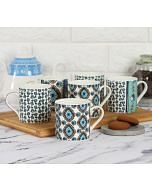 India Circus Sketch Pattern Coffee Mug Set of 6