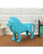 India Circus Sky Blue King of Beasts Figurine