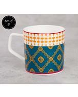 India Circus Swirling Safari Mug (Set of 6)