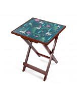 India Circus Teal Forest Fetish Side Table