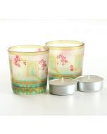 India Circus Tropical Island Living Tea Light Holder Set of 2