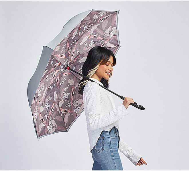 India Circus by Krsnaa Mehta Bird Land Paradise Reversible Umbrella