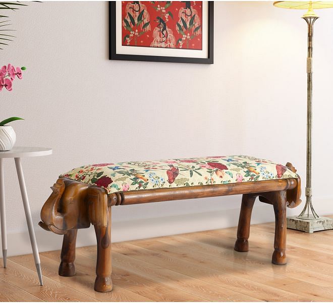 India Circus by Krsnaa Mehta Bird Land Wooden Animal Bench