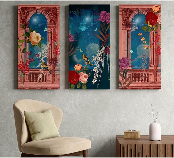 India Circus by Krsnaa Mehta Bliss Paradise Wall Art Set of 3