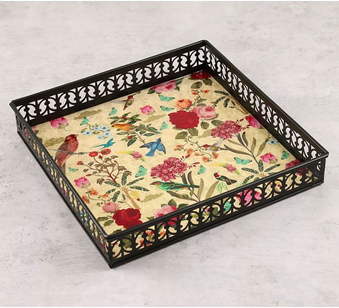 India Circus by Krsnaa Mehta Bird Land Square Iron Tray