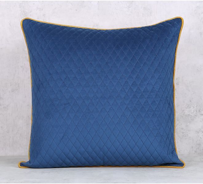 India Circus by Krsnaa Mehta Cerulean Spades Cushion Cover