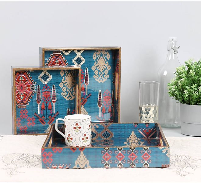 India Circus by Krsnaa Mehta Enchanting Mirage MDF Square Tray