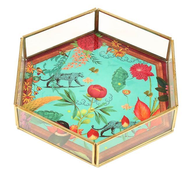 India Circus by Krsnaa Mehta Floral Kingdom Paradise Hexagon Tray